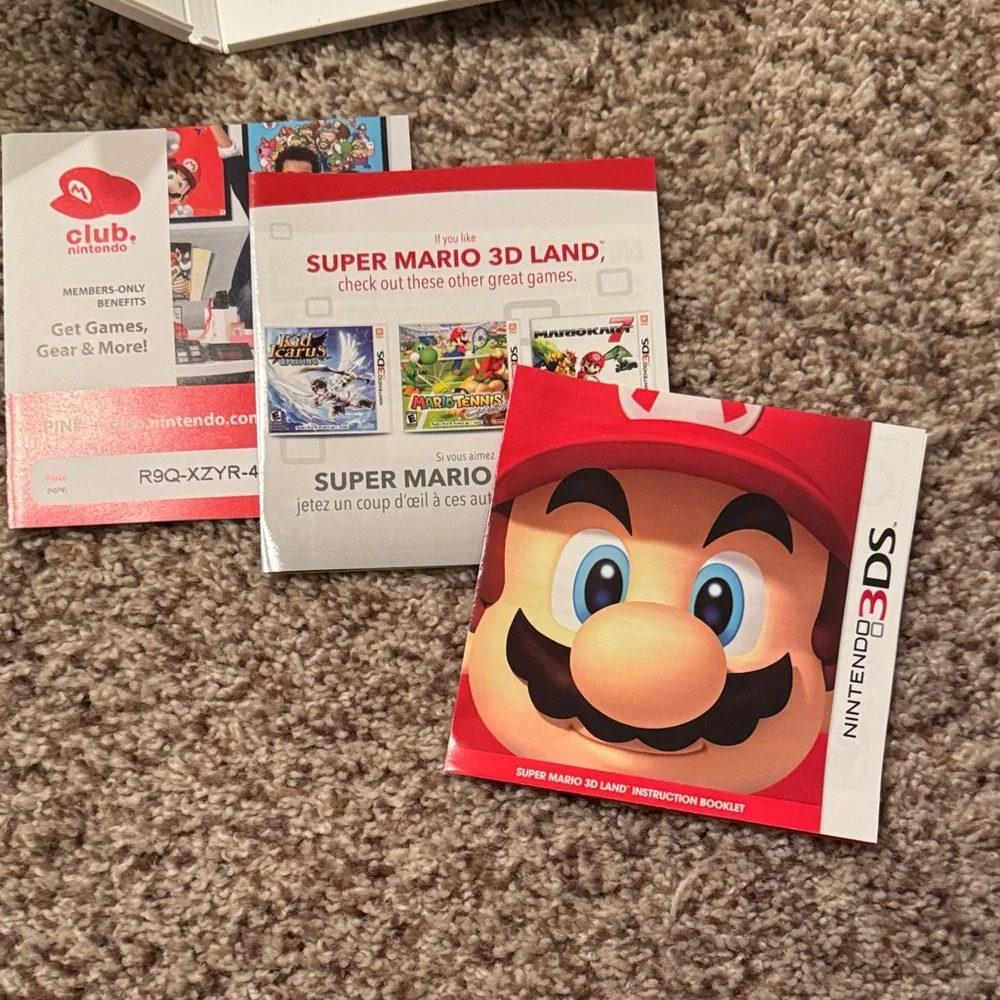 Nintendo Super Mario 3D Land for 3DS CASE ONLY w/instruction books